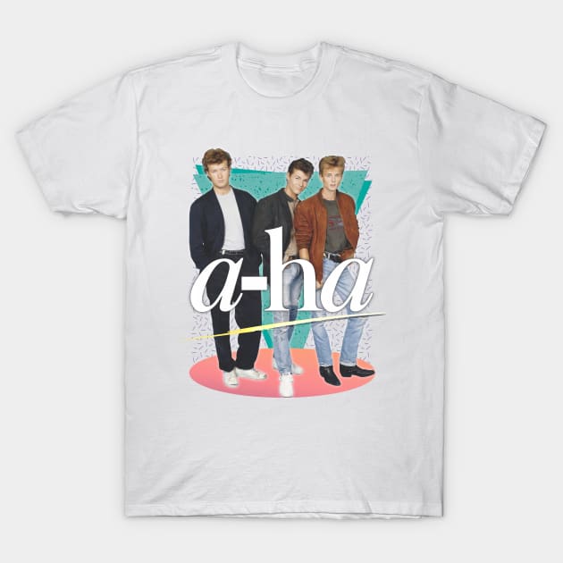 Vintage Style 80s A-Ha Design T-Shirt by DankFutura